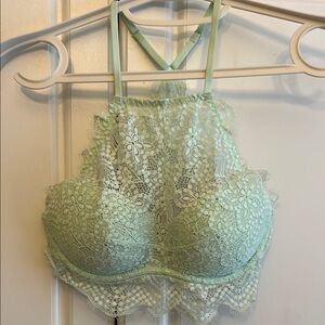 Victoria's Secret Green Lace Racerback Bra